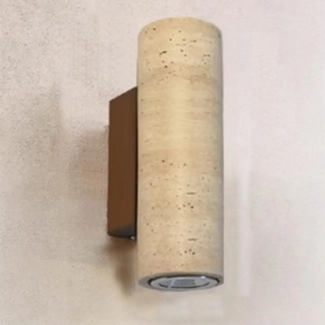 Minimalist Beige Stone Geometric Adjustable Wall Sconce Image - 9
