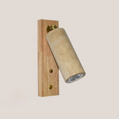 Minimalist Beige Stone Geometric Adjustable Wall Sconce