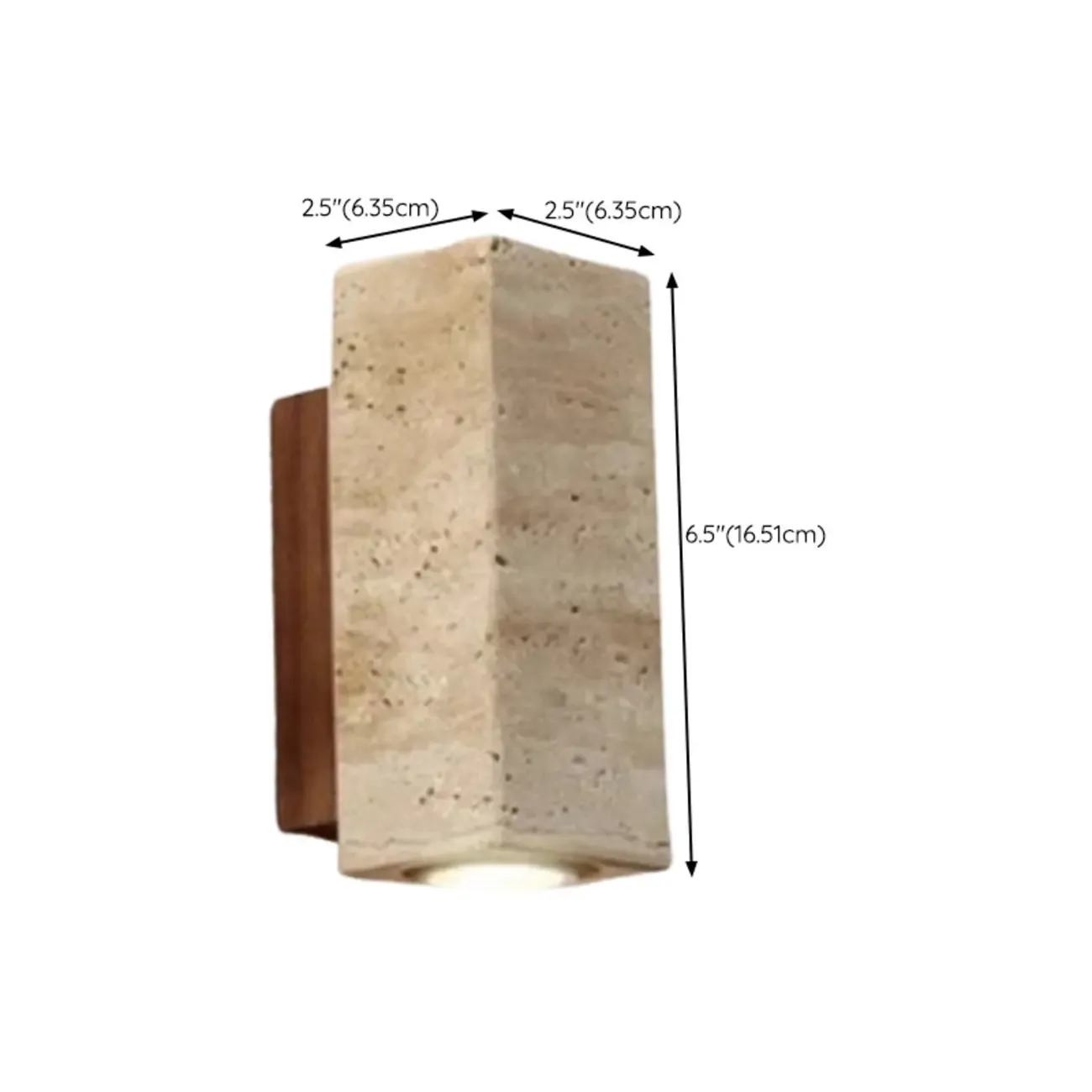 Minimalist Beige Stone Geometric Adjustable Wall Sconce Image - 19