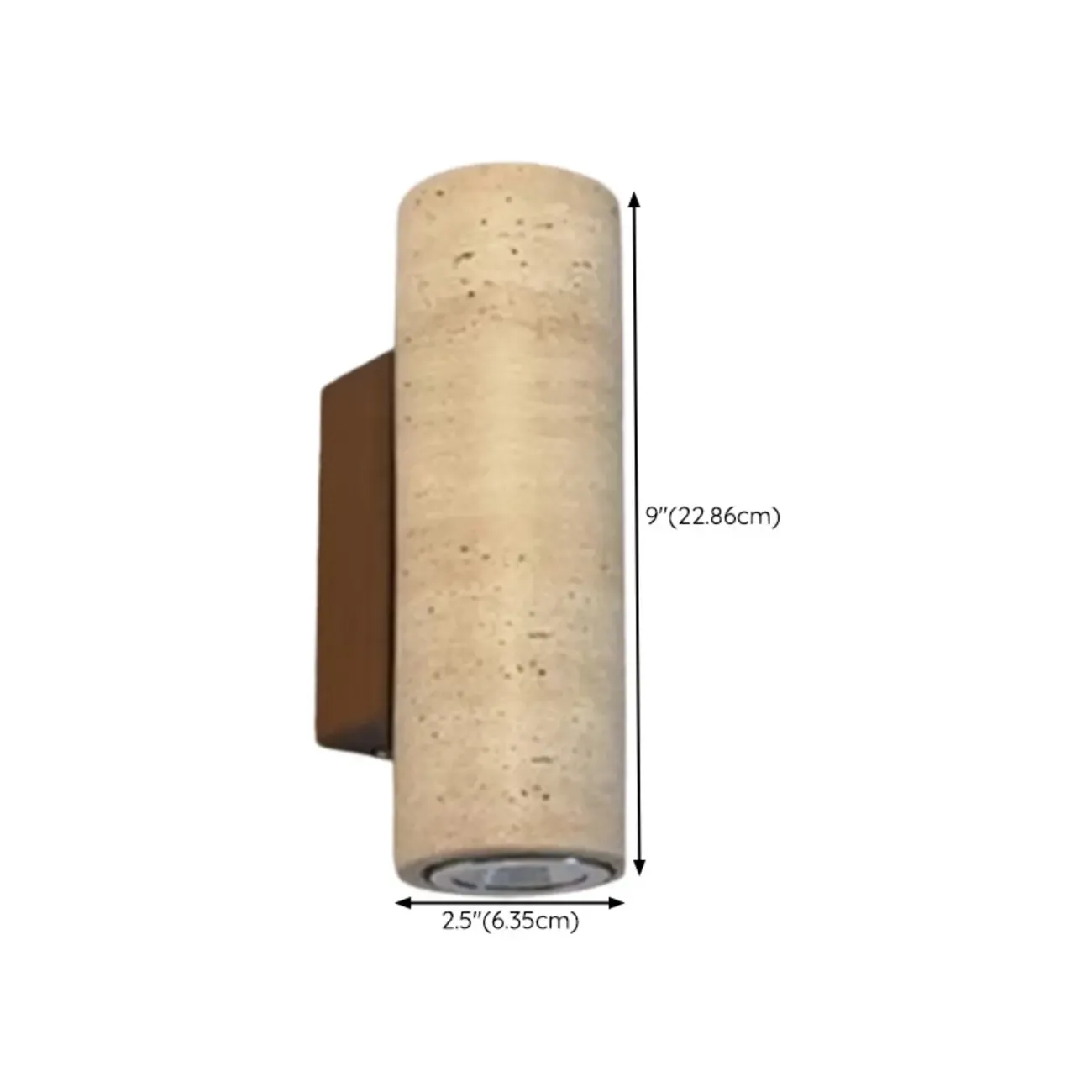 Minimalist Beige Stone Geometric Adjustable Wall Sconce Image - 18