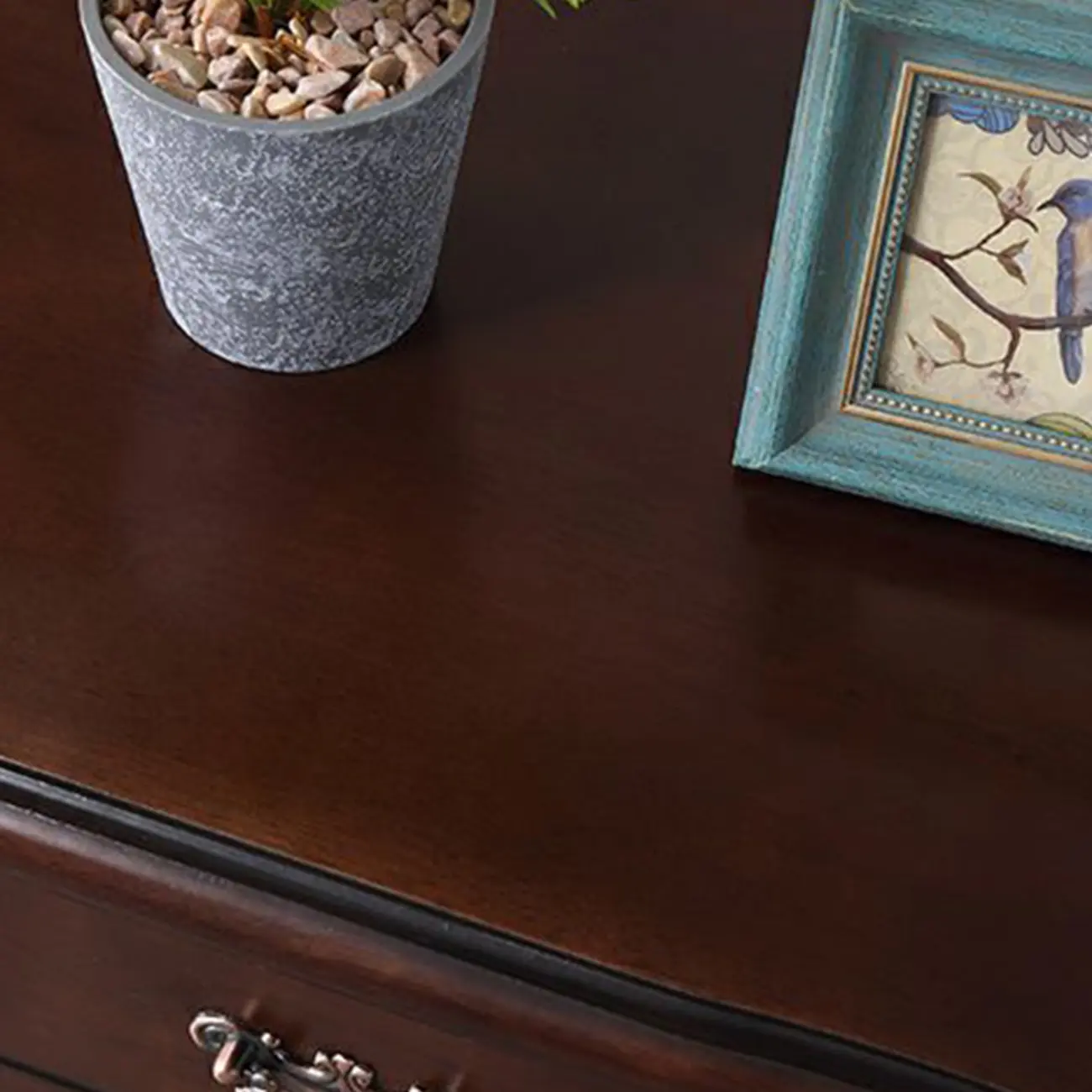 Classic Wood White Carved 2-Drawer Nightstand Image - 12 | homeyfad