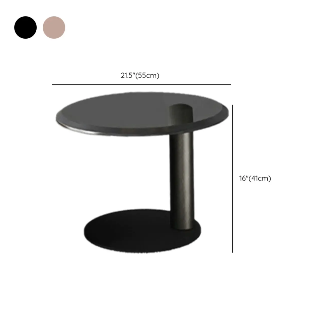 Tray Top Wood Walnut Abstract Base Round Coffee Table Image - 15 | homeyfad