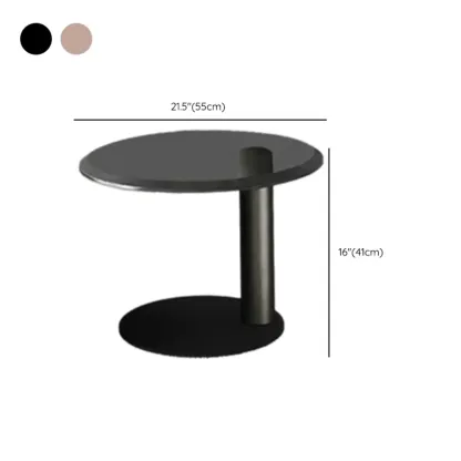 Tray Top Wood Walnut Abstract Base Round Coffee Table Image - 15