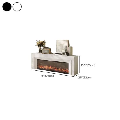 Modern Wooden TV Stand with Fireplace Storage for Living Room #size