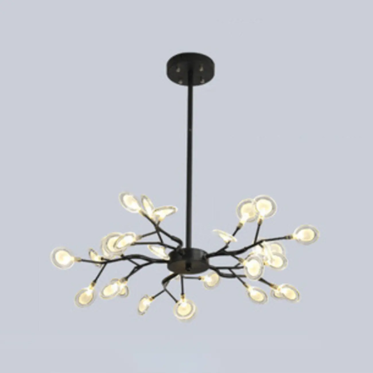Sputnik Modern Branching Glass Brass Chandelier Image - 3 | homeyfad