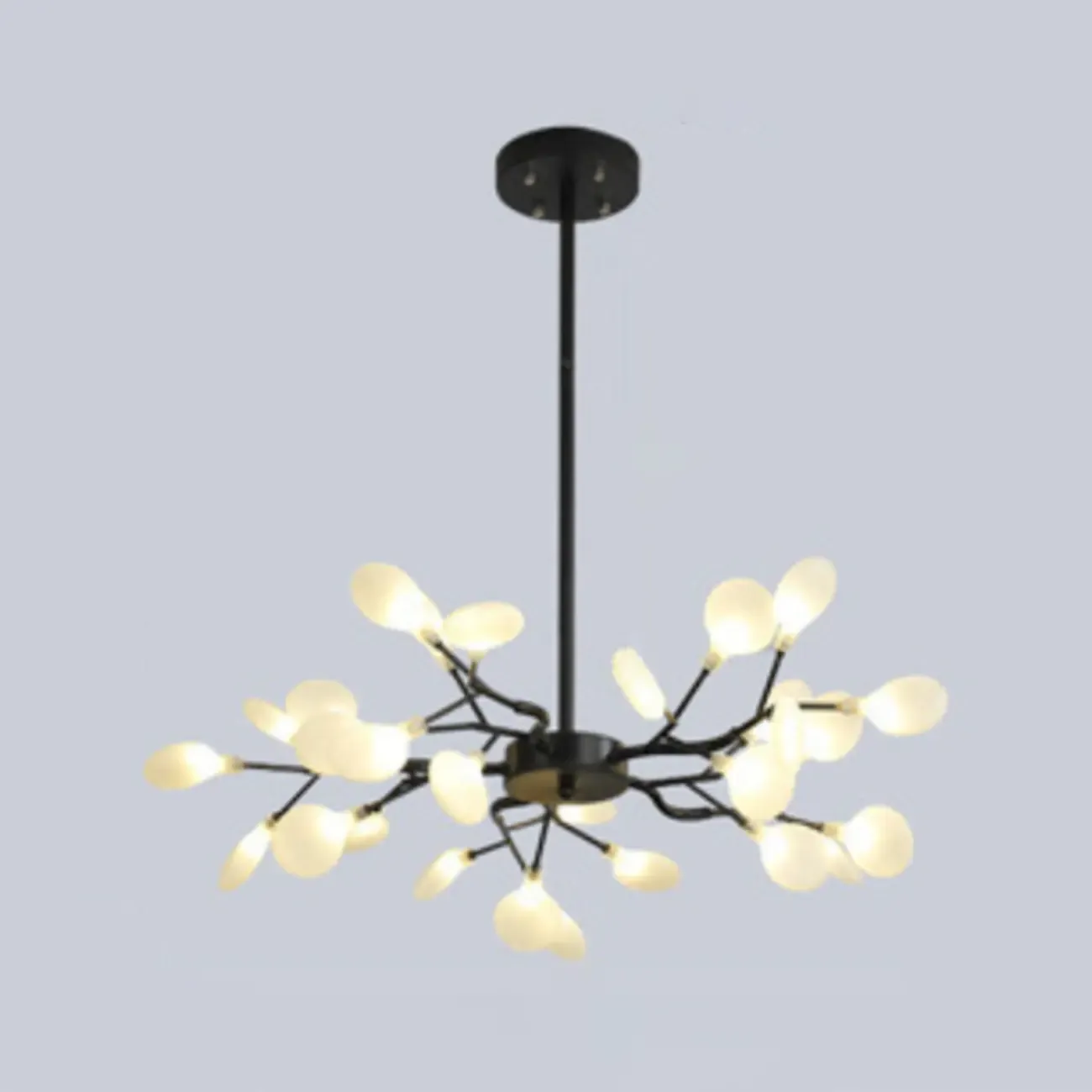 Sputnik Modern Branching Glass Brass Chandelier Image - 5