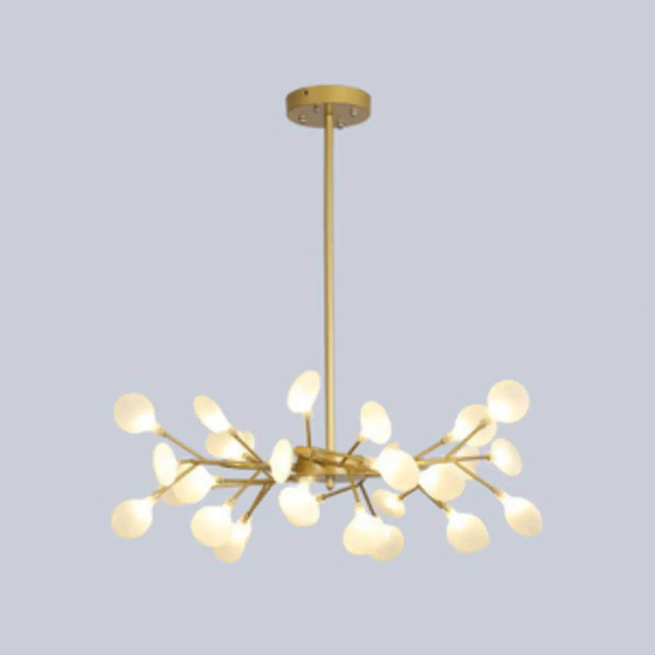 Sputnik Modern Branching Glass Brass Chandelier Image - 12 | homeyfad
