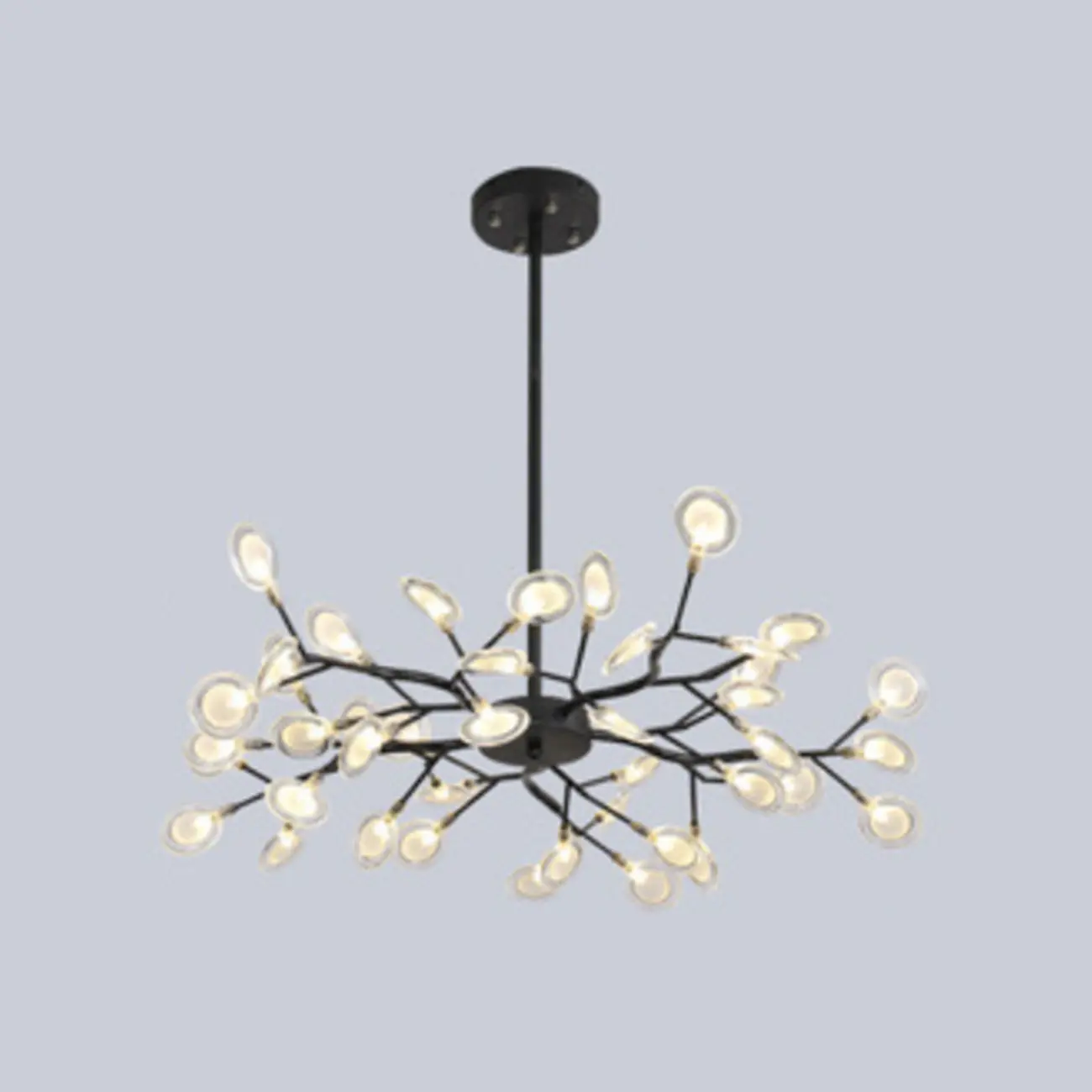 Sputnik Modern Branching Glass Brass Chandelier Image - 13 | homeyfad