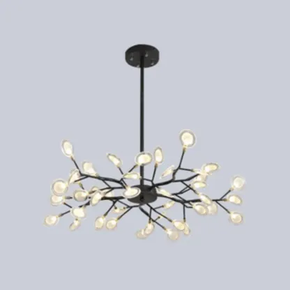 Sputnik Modern Branching Glass Brass Chandelier Image - 13