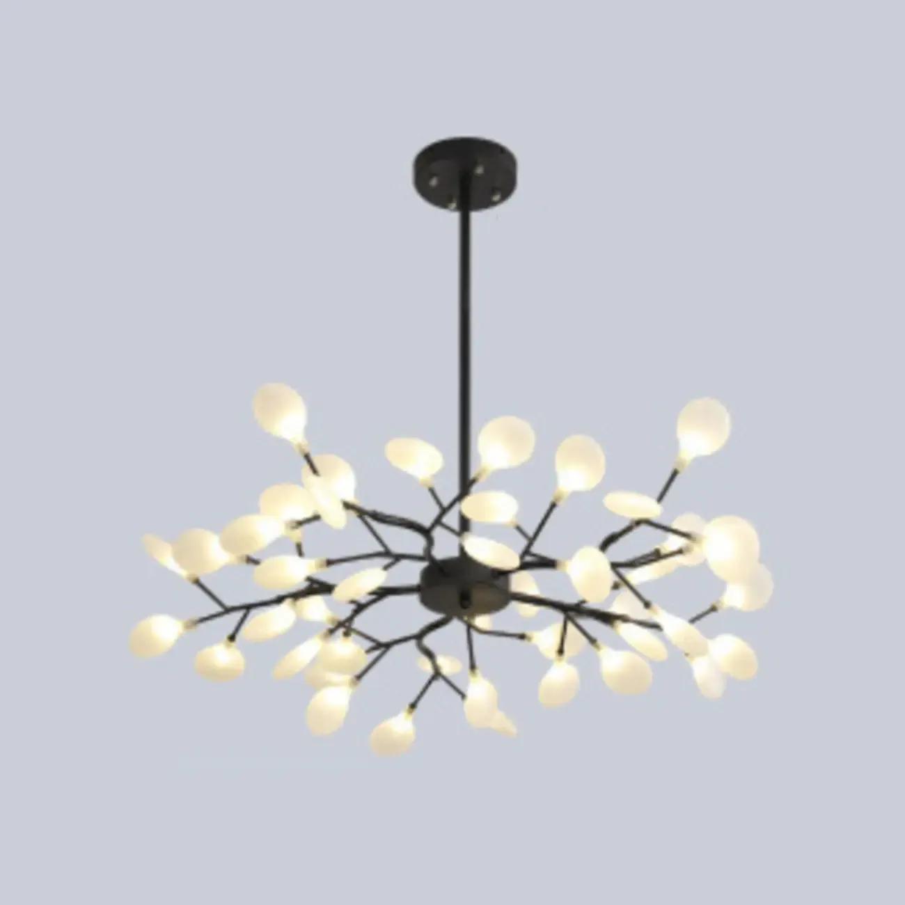 Sputnik Modern Branching Glass Brass Chandelier Image - 18