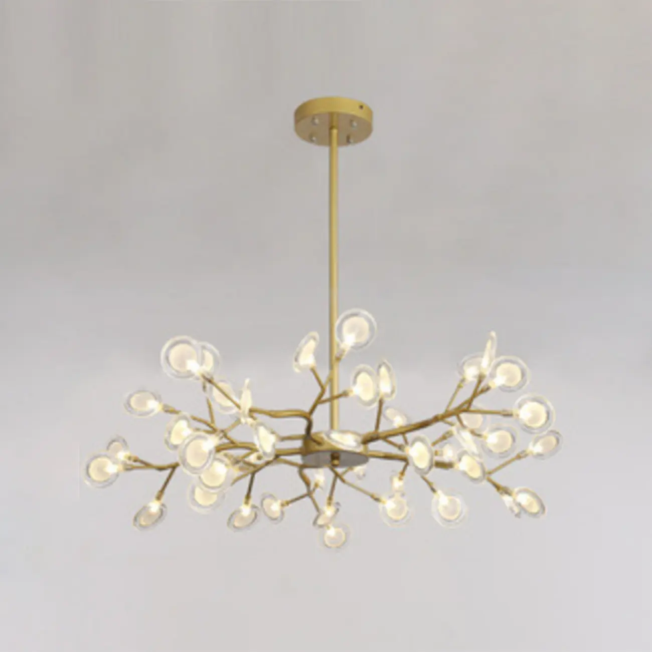Sputnik Modern Branching Glass Brass Chandelier Image - 20 | homeyfad