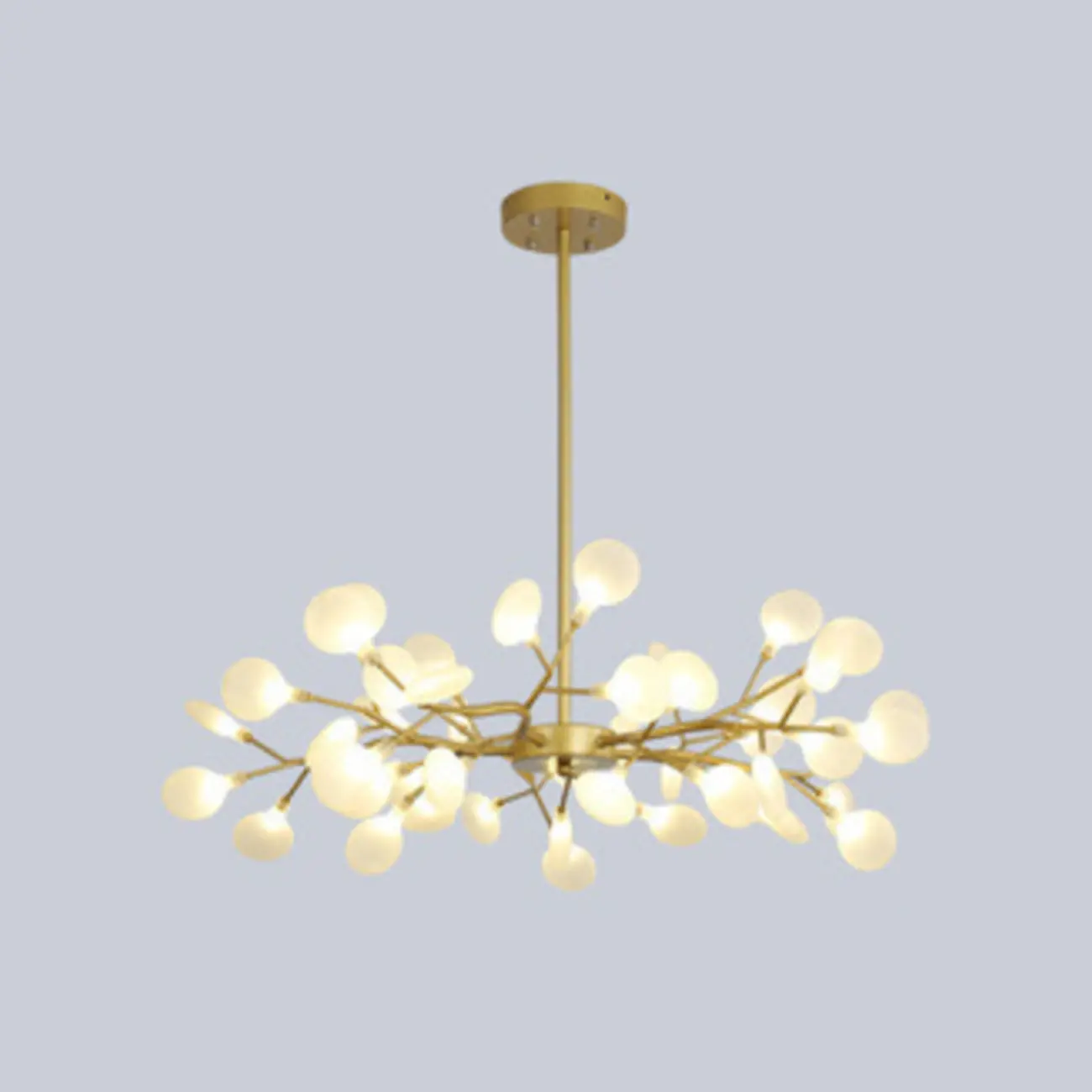 Sputnik Modern Branching Glass Brass Chandelier Image - 23 | homeyfad