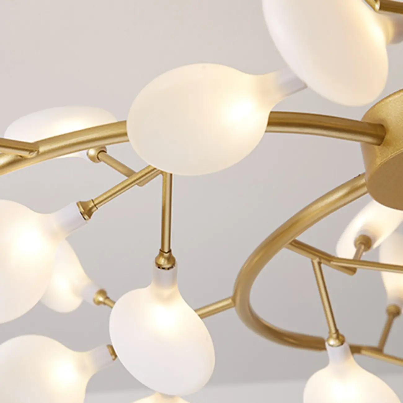 Sputnik Modern Branching Glass Brass Chandelier Image - 24 | homeyfad