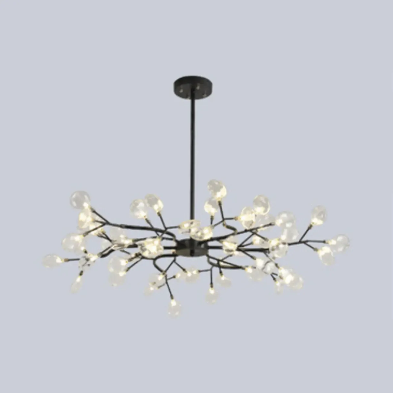 Sputnik Modern Branching Glass Brass Chandelier Image - 28