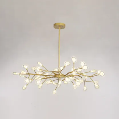 Sputnik Modern Branching Glass Brass Chandelier Image - 30