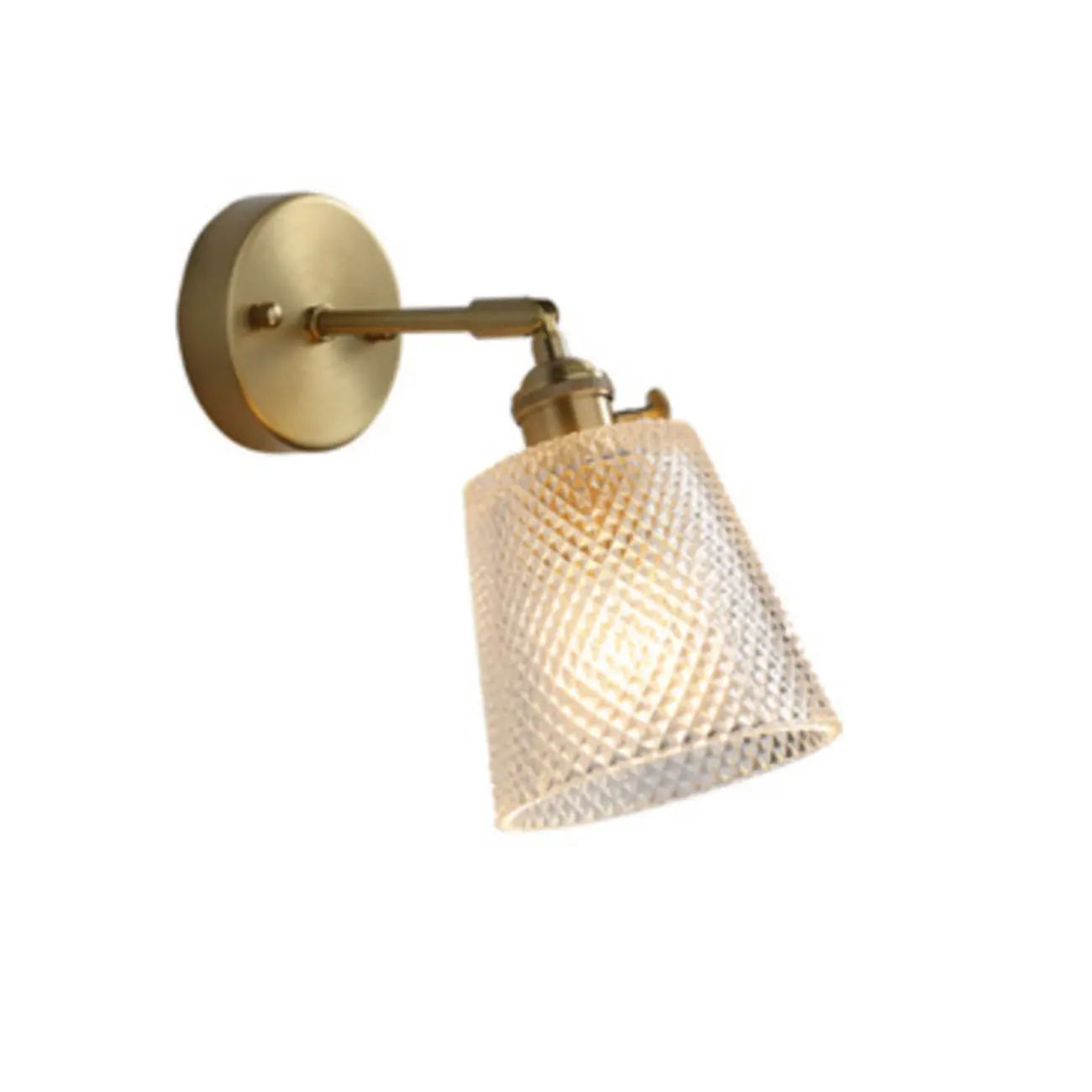 Elegant Cylinderial Gold Glass Wall Sconce Image - 3 | homeyfad