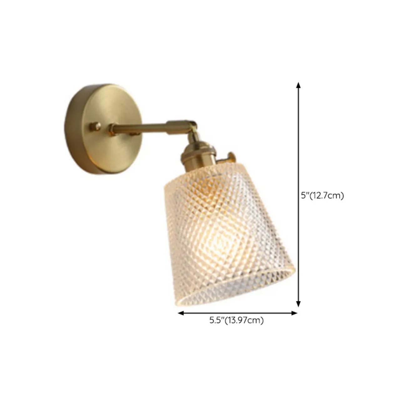 Elegant Cylinderial Gold Glass Wall Sconce Image - 21 | homeyfad
