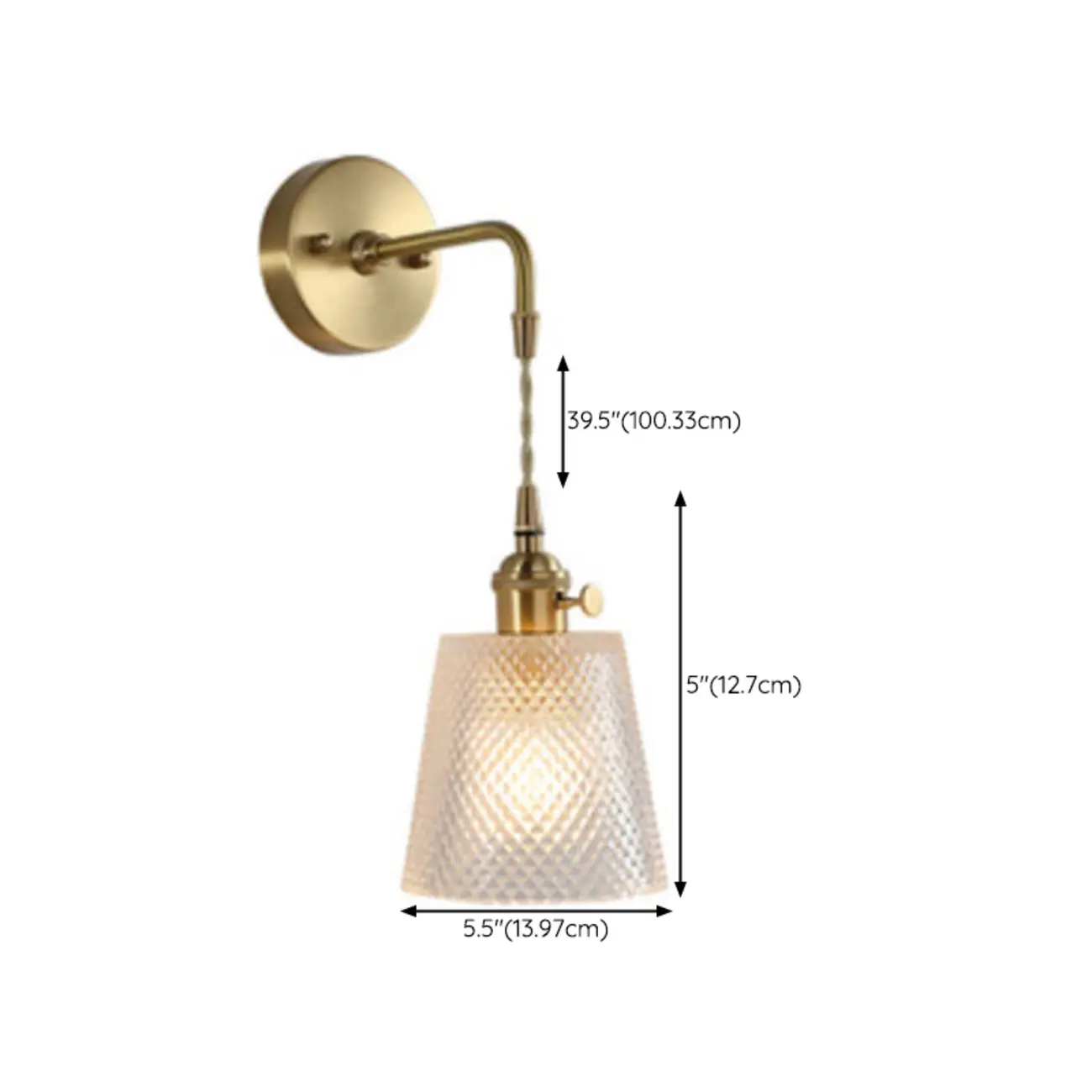Elegant Cylinderial Gold Glass Wall Sconce Image - 22 | homeyfad