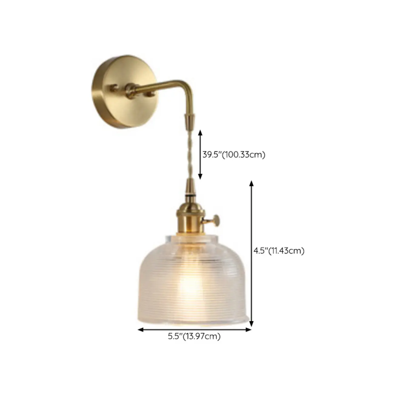 Elegant Cylinderial Gold Glass Wall Sconce Image - 23 | homeyfad