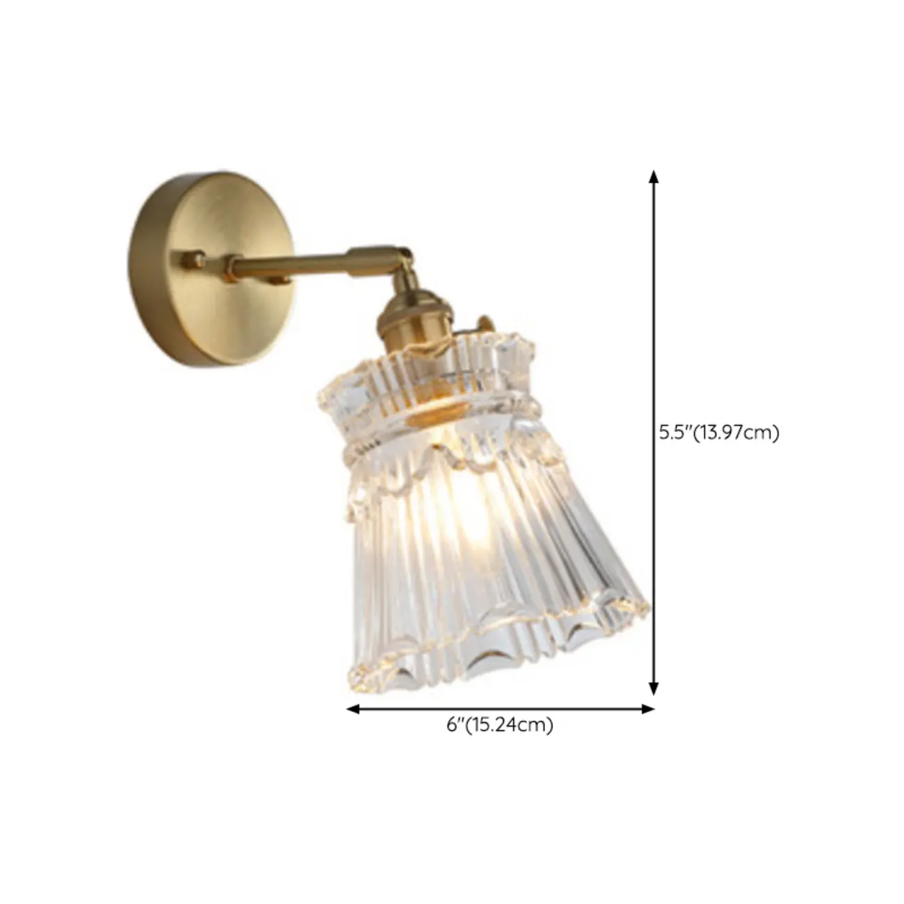 Elegant Cylinderial Gold Glass Wall Sconce Image - 24 | homeyfad