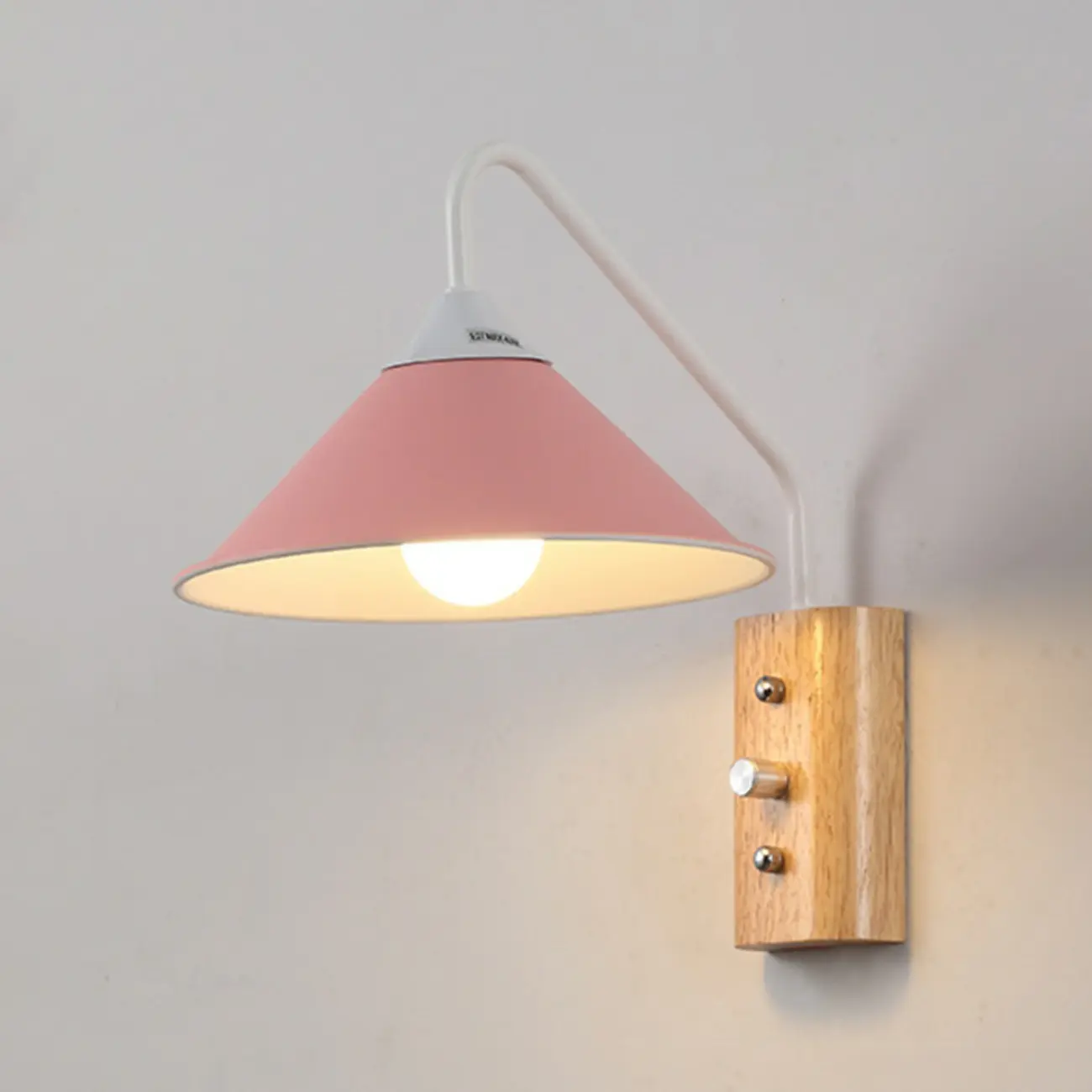 Modern Alloy Wall Light with Geometric Shade for Bedroom Image - 3 | homeyfad