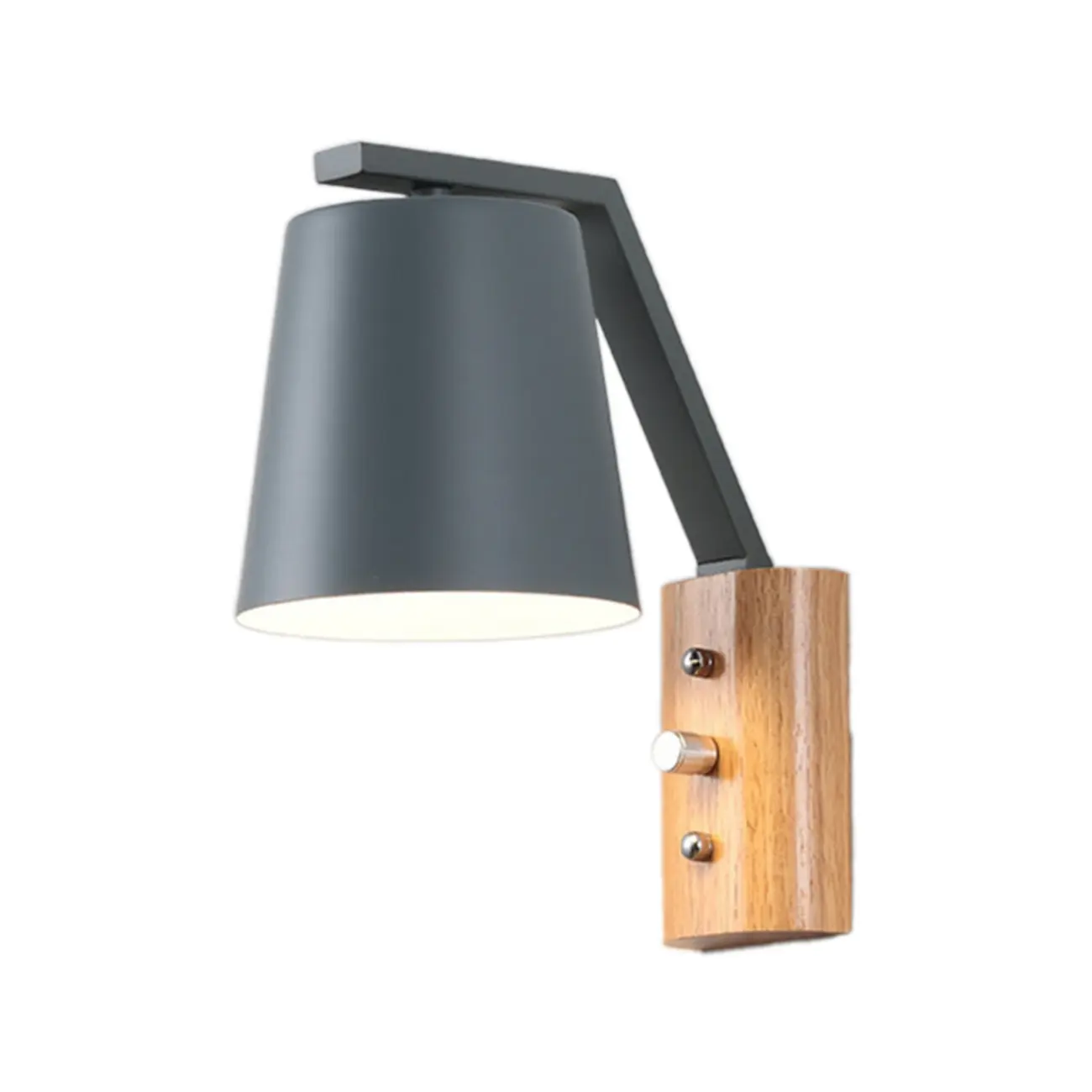 Modern Alloy Wall Light with Geometric Shade for Bedroom Image - 9 | homeyfad