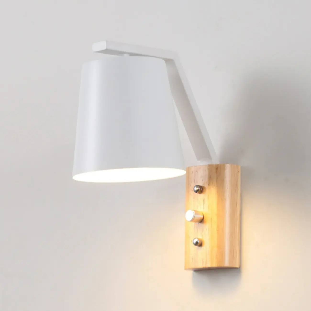 Modern Alloy Wall Light with Geometric Shade for Bedroom Image - 13 | homeyfad