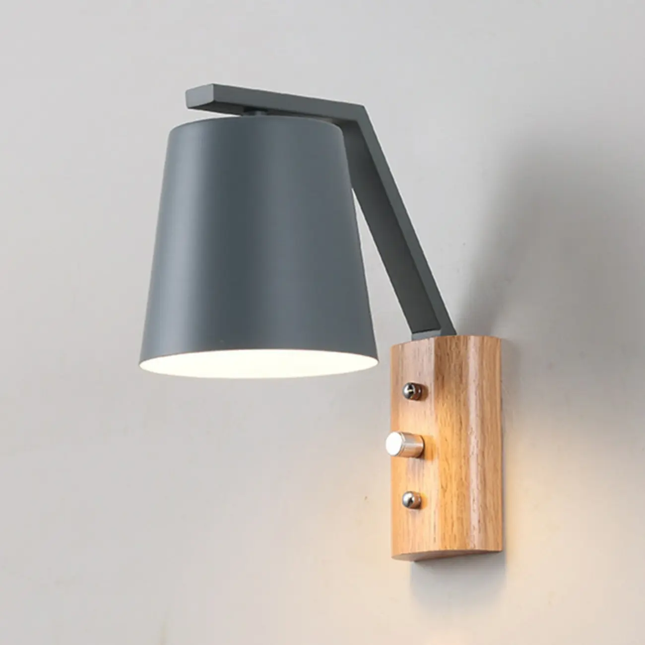 Modern Alloy Wall Light with Geometric Shade for Bedroom Image - 14 | homeyfad