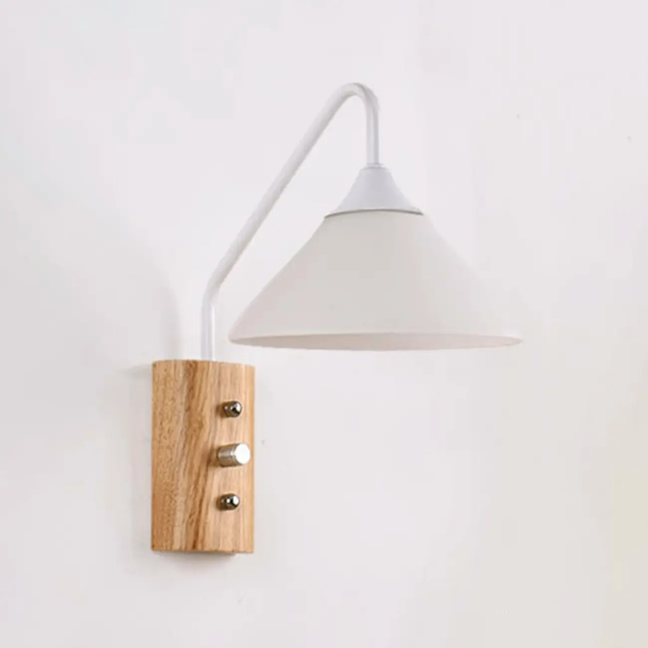 Modern Alloy Wall Light with Geometric Shade for Bedroom Image - 18 | homeyfad