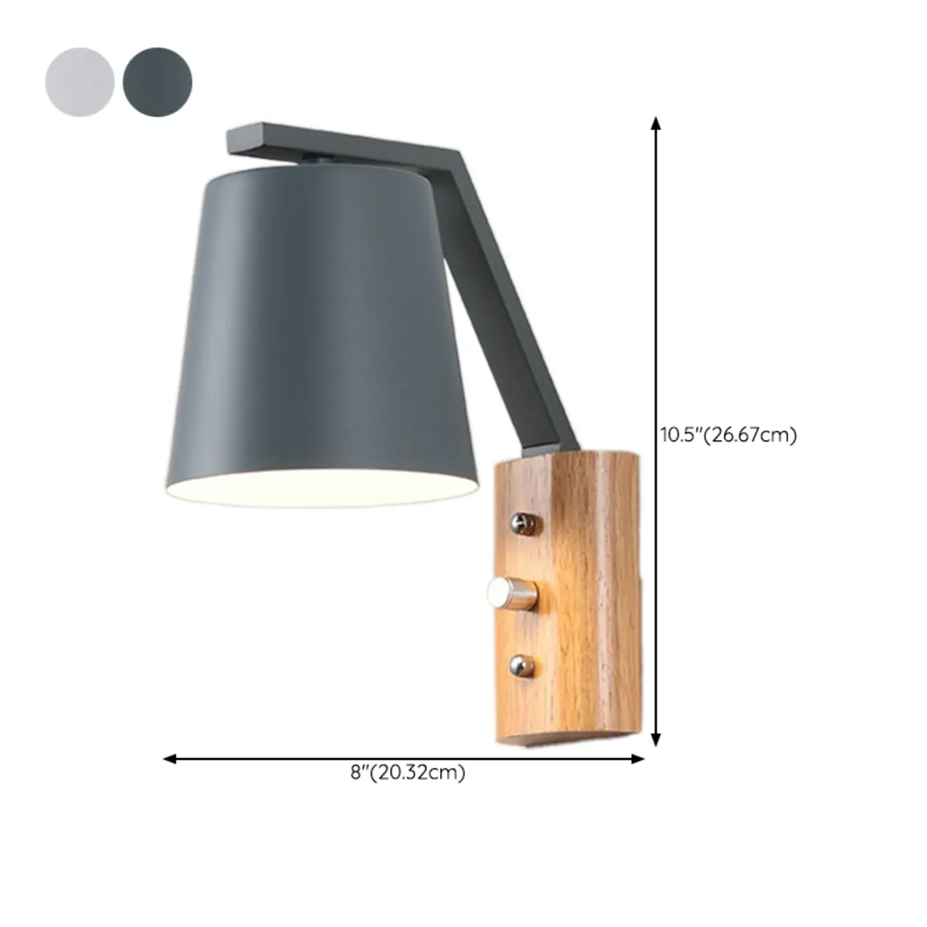 Modern Alloy Wall Light with Geometric Shade for Bedroom #size | homeyfad