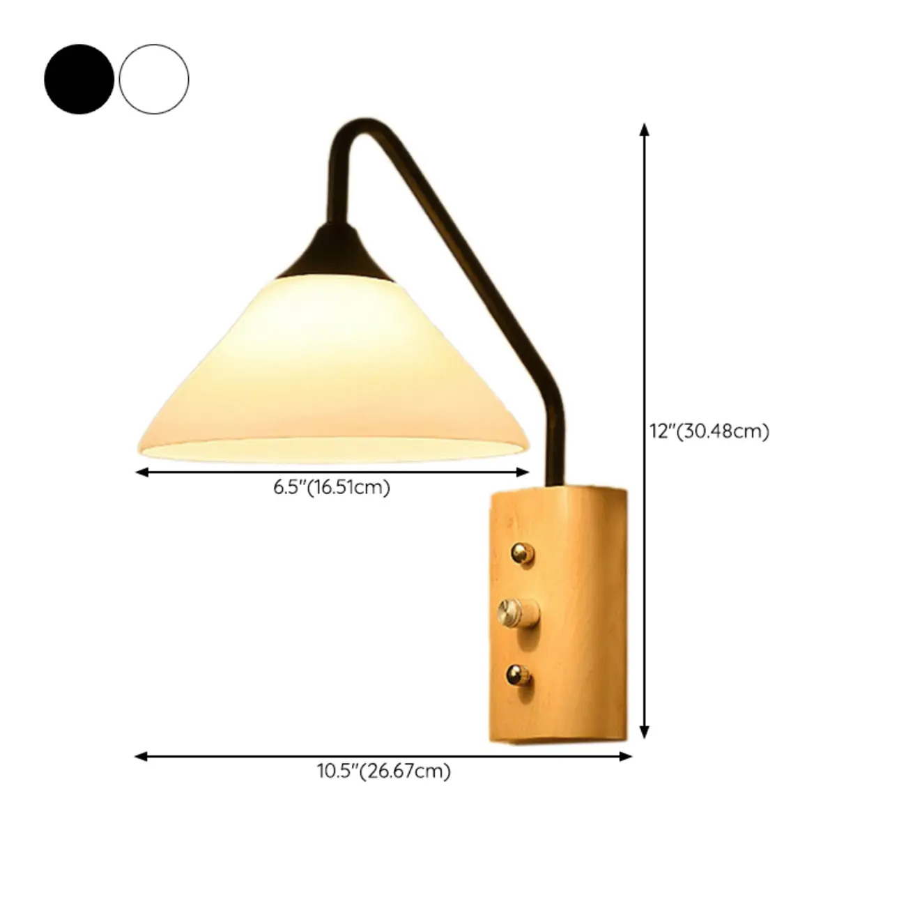 Modern Alloy Wall Light with Geometric Shade for Bedroom Image - 22 | homeyfad