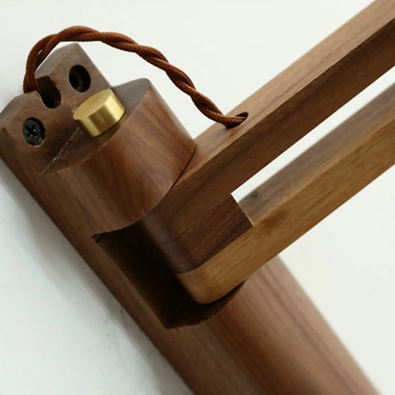 Vintage Ceramic Shade Wall Light, Wood Bracket, Indoor Use Image - 10 | homeyfad