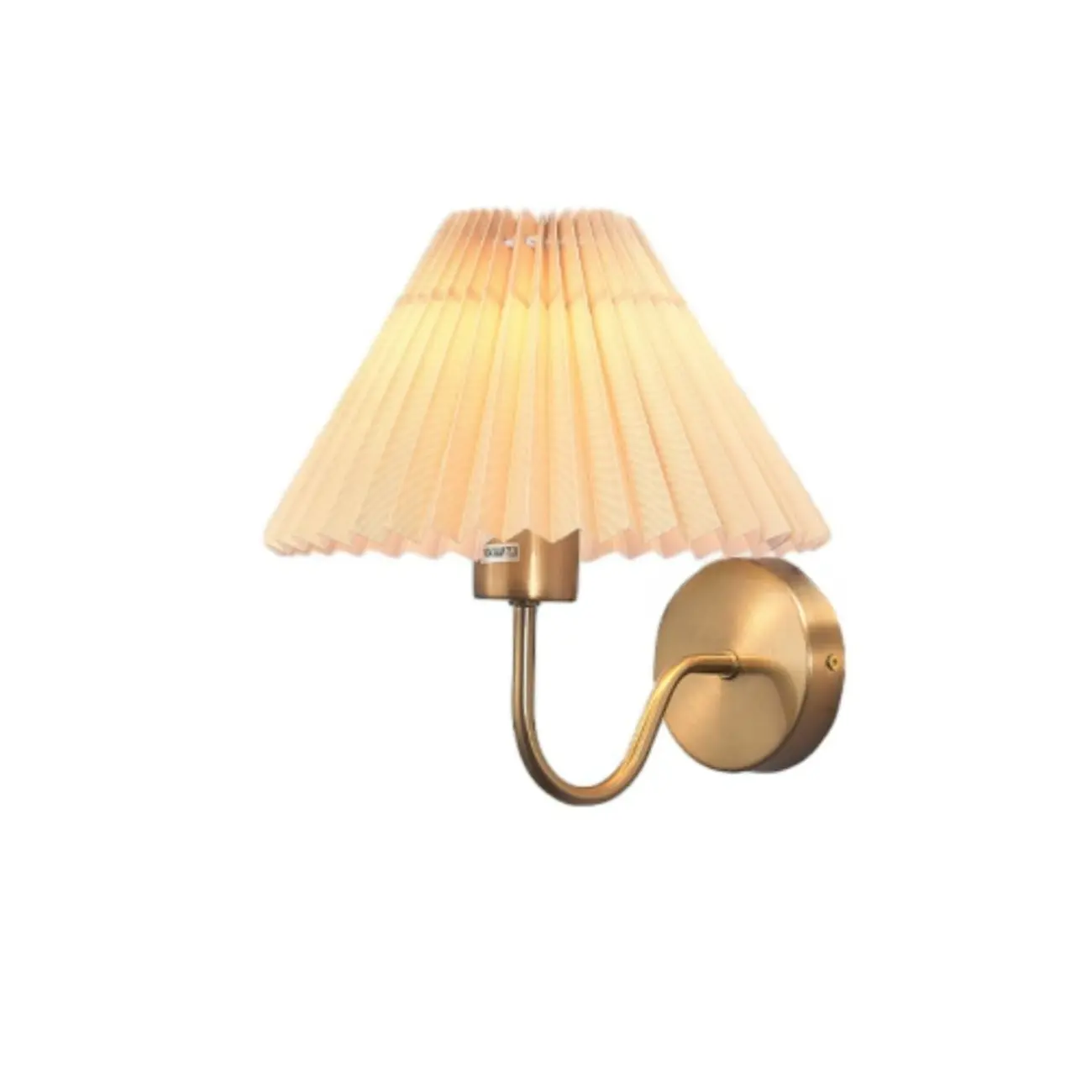 Classic Fabric Pleated Cone Shade Wall Sconce Image - 10 | homeyfad