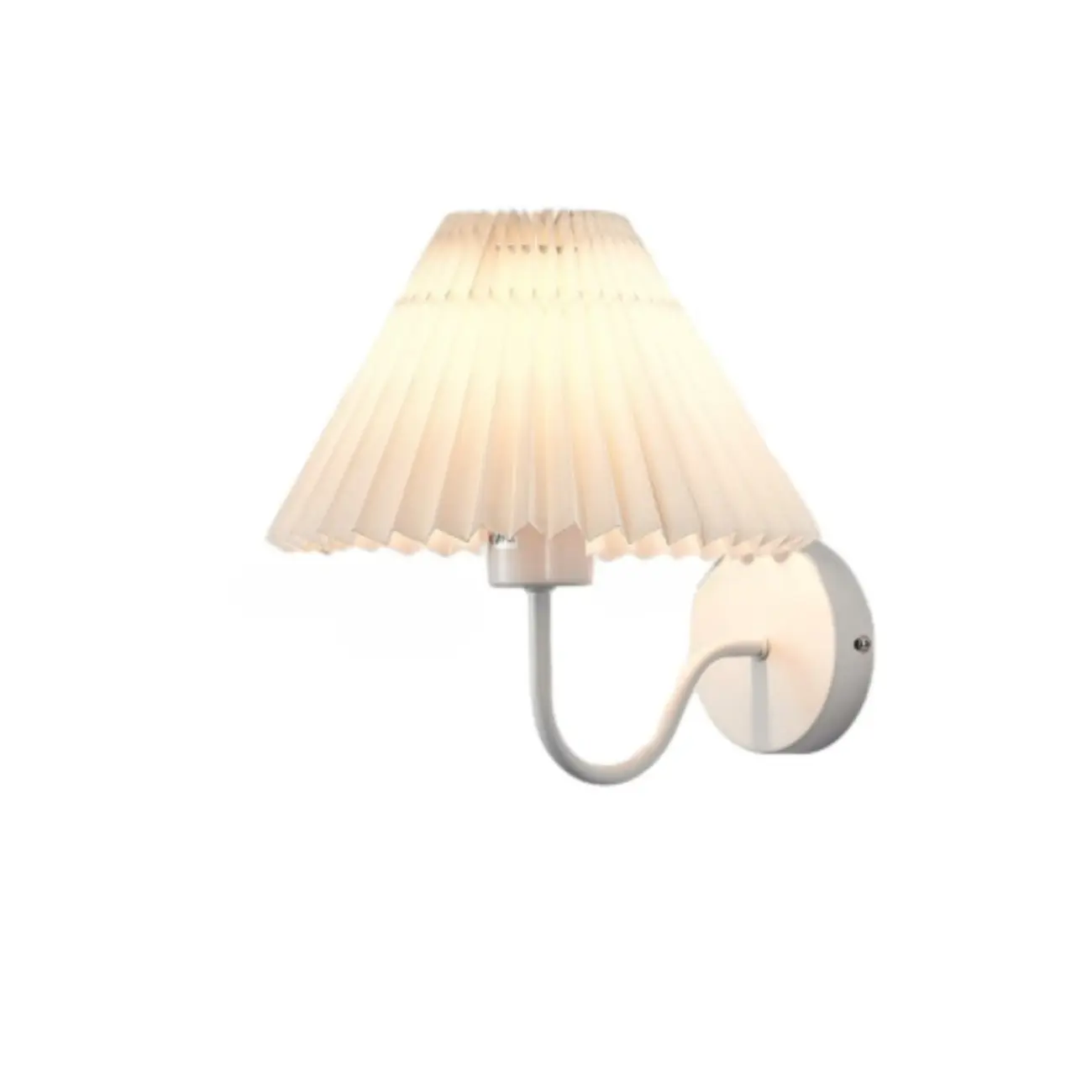 Classic Fabric Pleated Cone Shade Wall Sconce Image - 11 | homeyfad