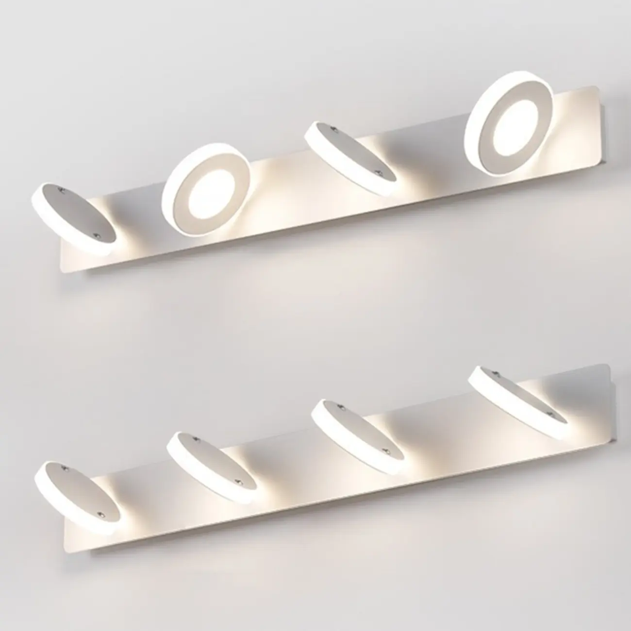 Classic Circular LED Vanity Light with Acrylic Shade for Bathroom Image - 11 | homeyfad