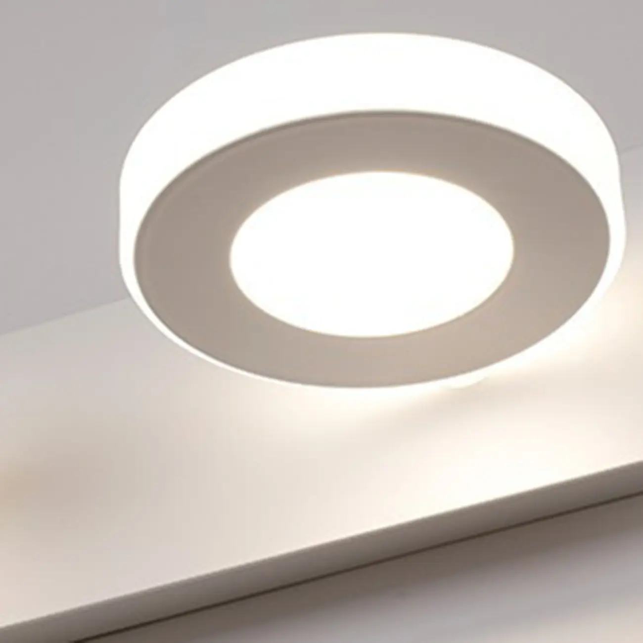 Classic Circular LED Vanity Light with Acrylic Shade for Bathroom Image - 16 | homeyfad