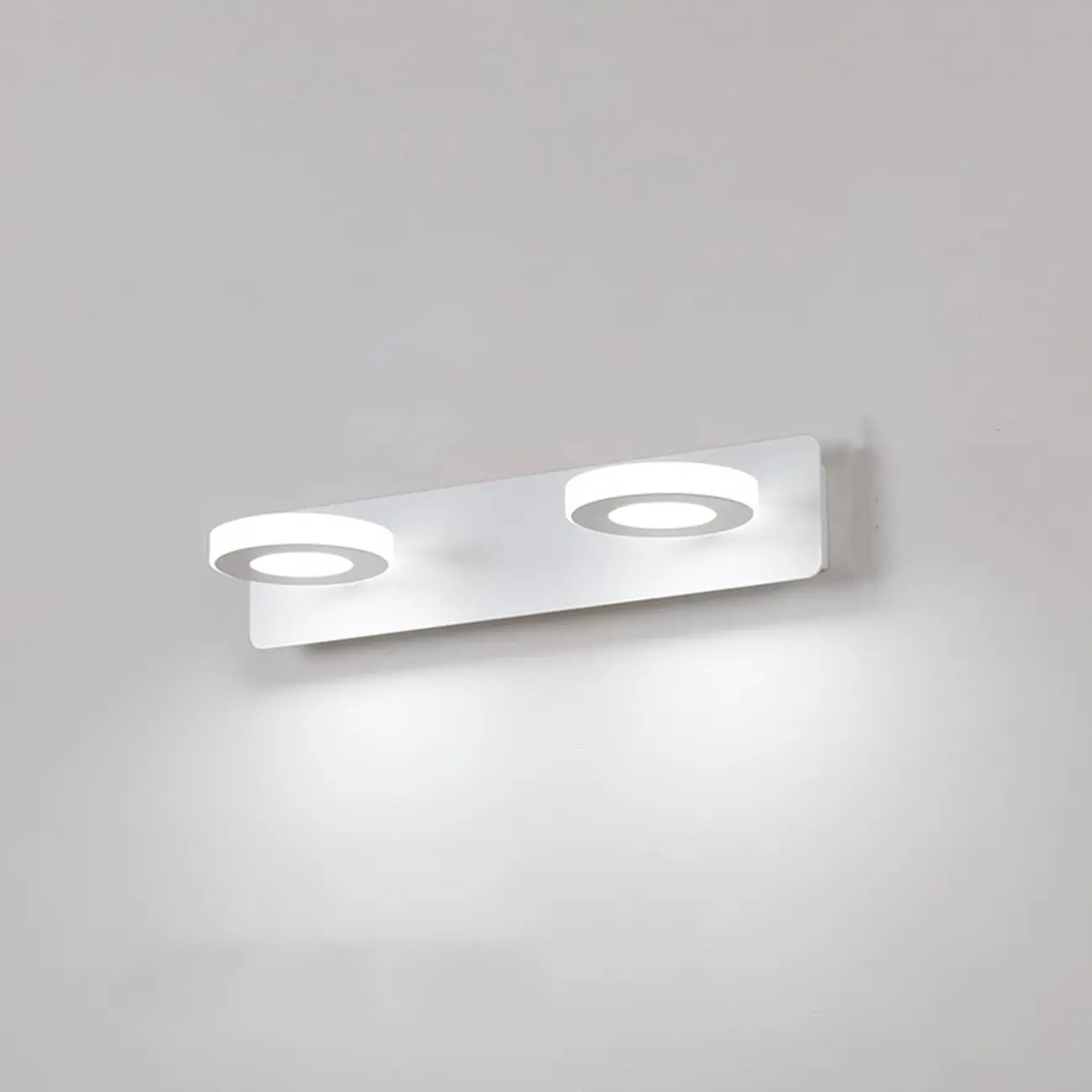 Classic Circular LED Vanity Light with Acrylic Shade for Bathroom Image - 17 | homeyfad