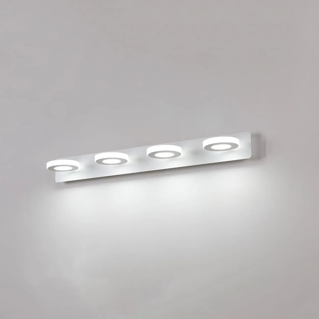 Classic Circular LED Vanity Light with Acrylic Shade for Bathroom Image - 22 | homeyfad