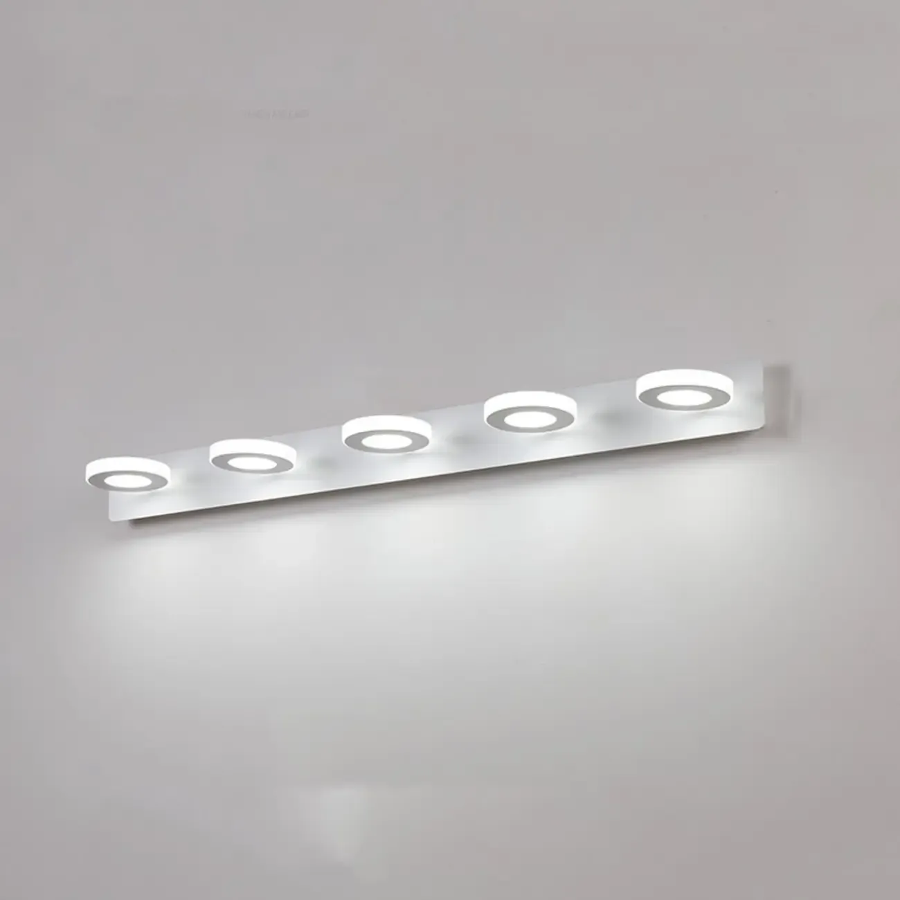 Classic Circular LED Vanity Light with Acrylic Shade for Bathroom Image - 24