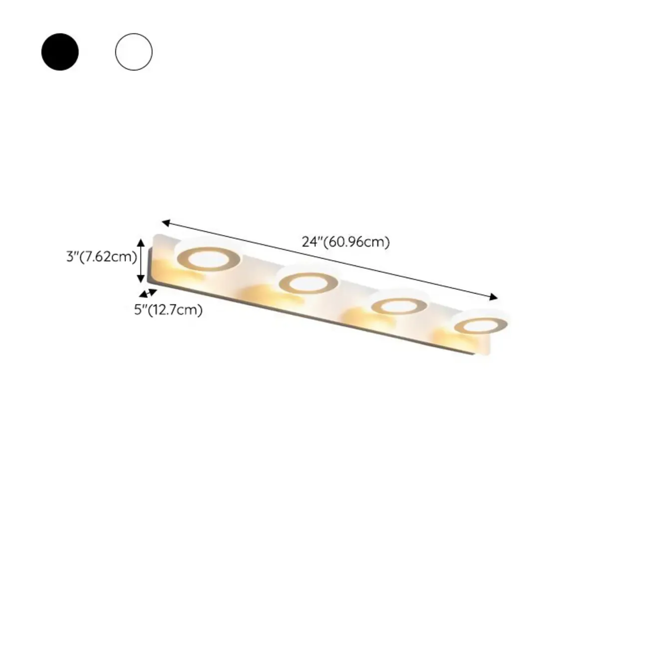 Classic Circular LED Vanity Light with Acrylic Shade for Bathroom Image - 28
