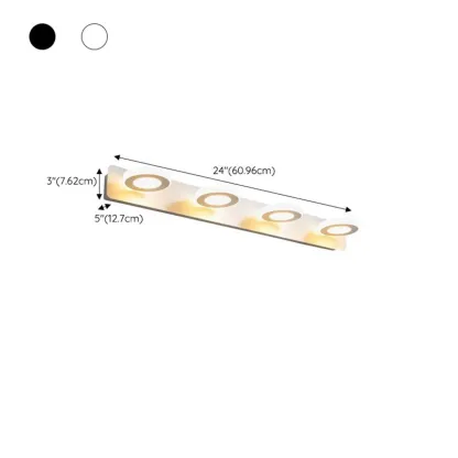 Classic Circular LED Vanity Light with Acrylic Shade for Bathroom Image - 28