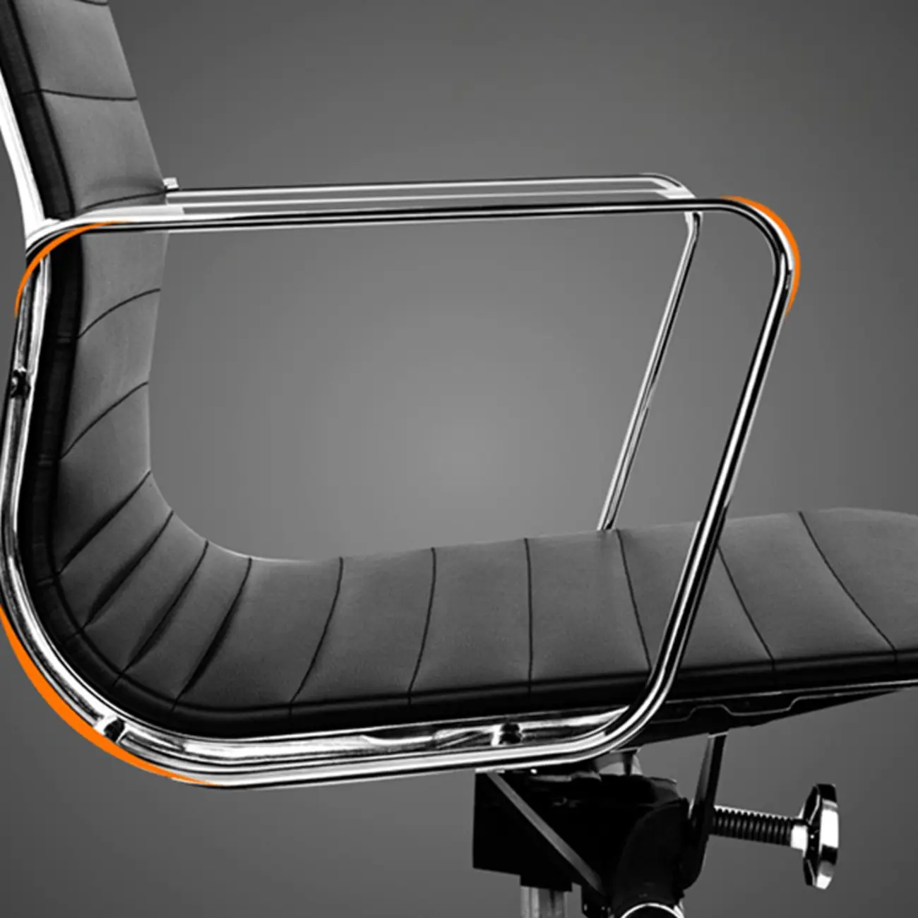 Beige Leather Adjustable High-Back Swivel Office Chair Image - 10 | homeyfad