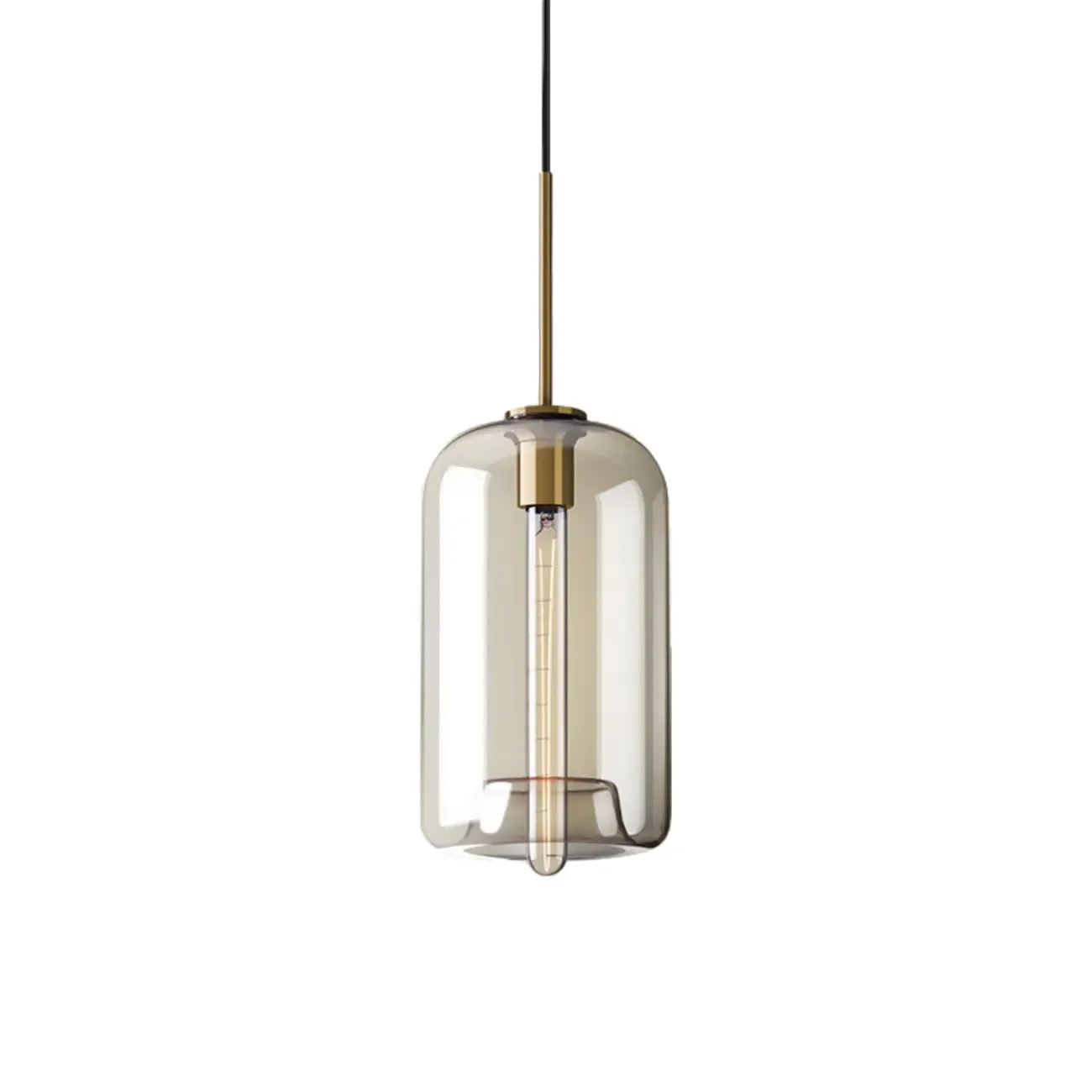 Modern Glass Globe Pendant Light with Adjustable Cord for Dining Image - 2