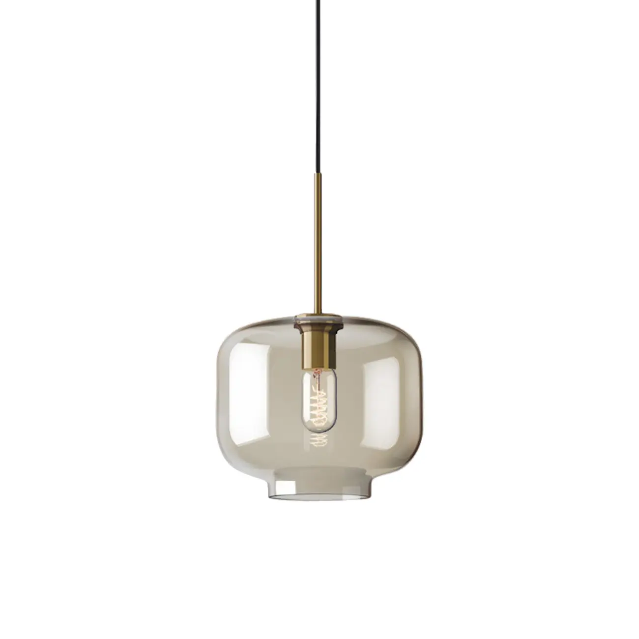 Modern Glass Globe Pendant Light with Adjustable Cord for Dining Image - 3 | homeyfad