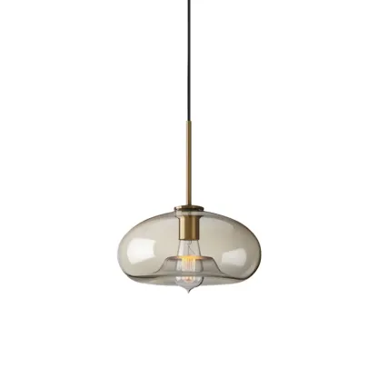 Modern Glass Globe Pendant Light with Adjustable Cord for Dining Image - 6