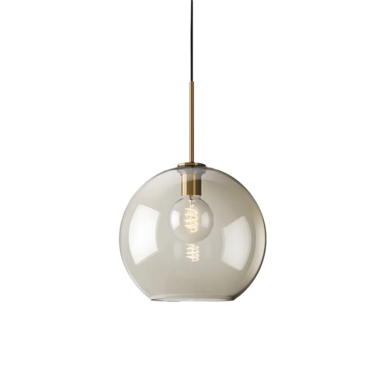 Modern Glass Globe Pendant Light with Adjustable Cord for Dining Image - 11 | homeyfad