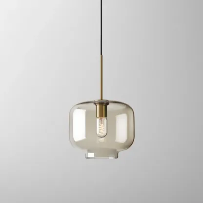 Modern Glass Globe Pendant Light with Adjustable Cord for Dining Image - 12