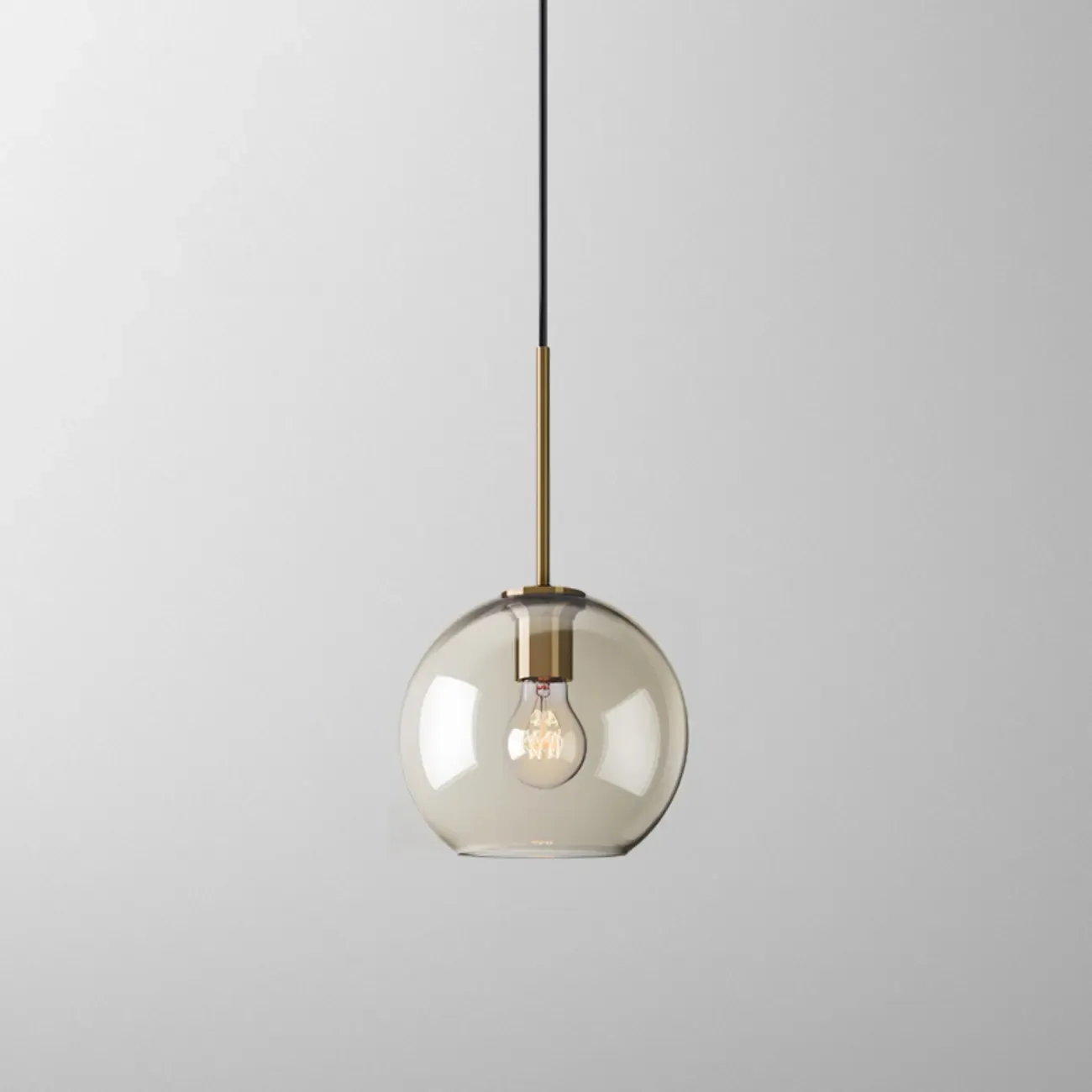 Modern Glass Globe Pendant Light with Adjustable Cord for Dining Image - 14