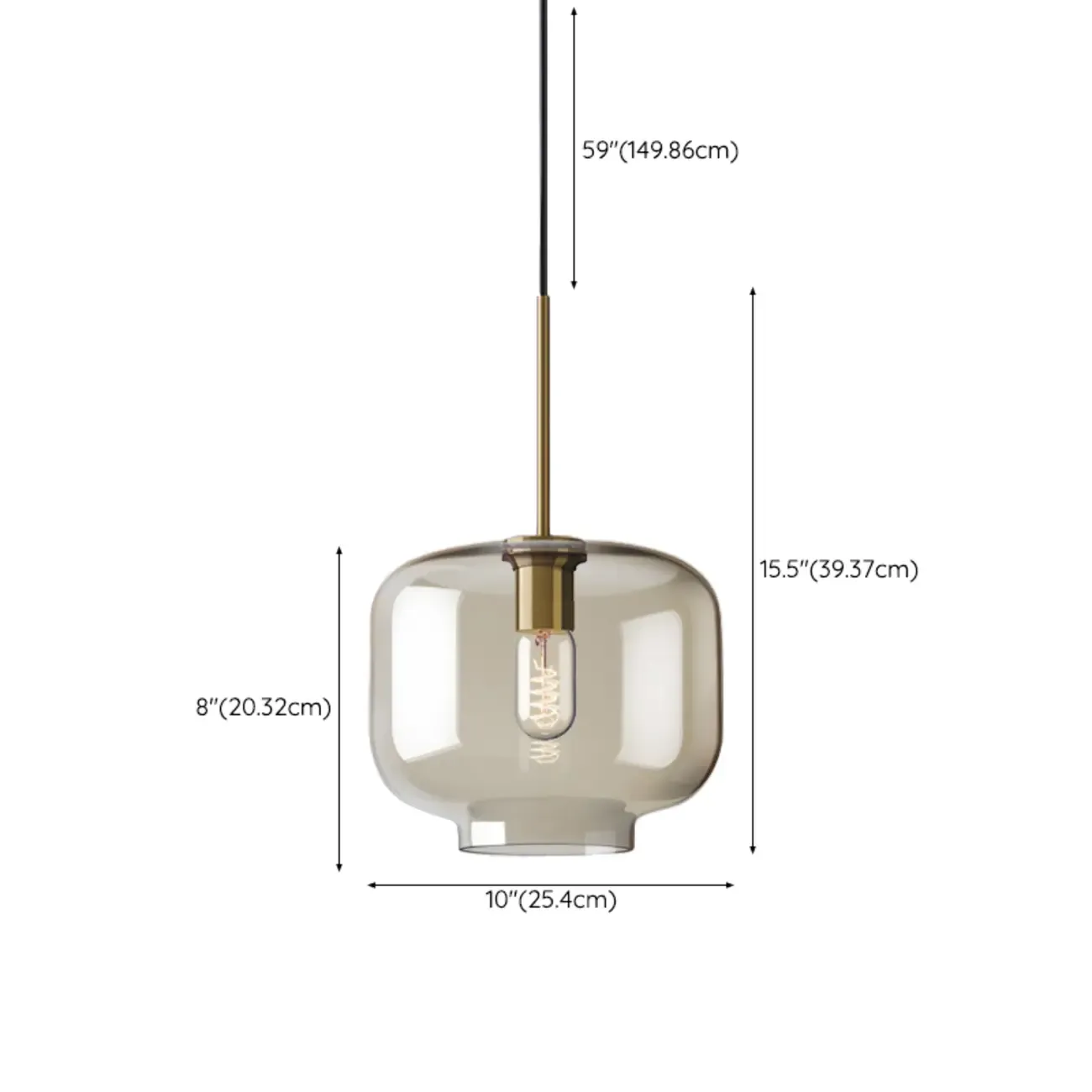 Modern Glass Globe Pendant Light with Adjustable Cord for Dining Image - 23