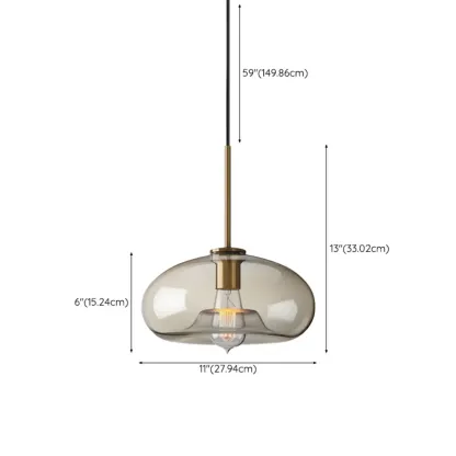 Modern Glass Globe Pendant Light with Adjustable Cord for Dining Image - 26